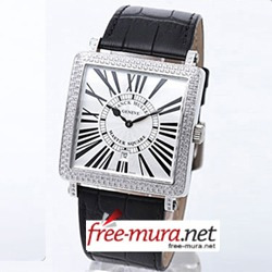 FrankMuller 마스터 스퀘어 보석 화이트 남성용