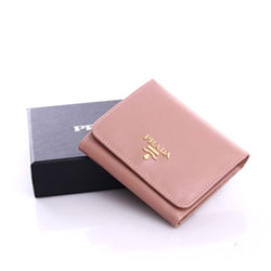 프라다 반지갑 1M0176 핑크 페이던트