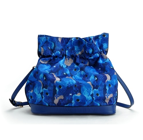 루이비통 노에풀 MM 이카트 플라워 캔버스 M94312 그랑블루