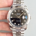 로렉스 데이저스트 은장 검판(다이아 다이얼) 41mm  Ref.88547 (최고급형)